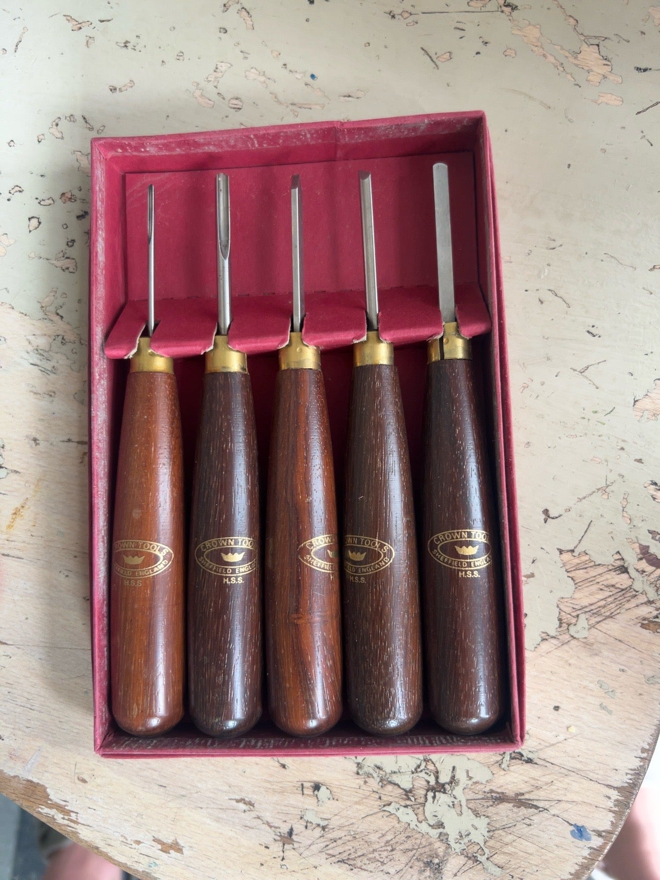 Crown Tools 5 Piece Micro Woodturning Tool Set – Unused